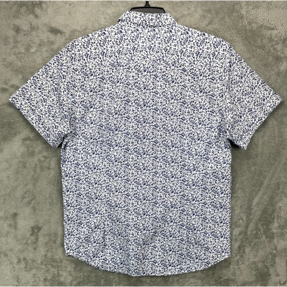 Robert Graham Modern‎ Americana Shirt XL Floral Short Sleeve Cuffed Button Up - Picture 7 of 8